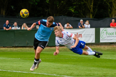 Ben Garwood in action against Cambridge City