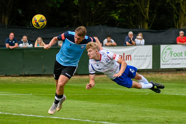 Ben Garwood in action against Cambridge City